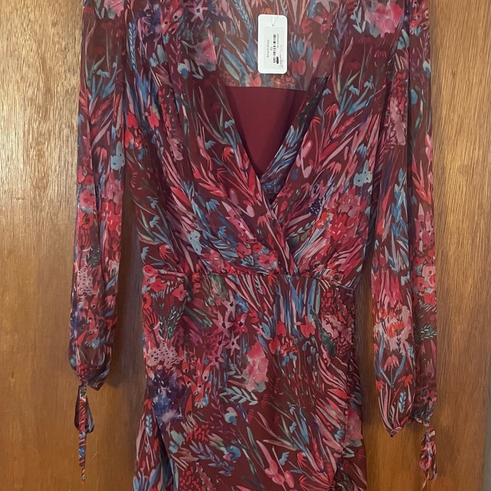 Amanda Uprichard Multicolor Long Sleeve Dress